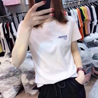 《現貨下單》白色夏季2025年新款短袖t恤女上衣服純棉學生寬鬆短袖體恤衫ins潮上衣短袖女裝短袖女生上衣氣質女裝早春女裝
