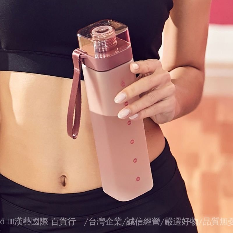可開發票🎀店鋪DILLER迪樂貝爾磨砂方形塑料盃男女學生創意潮流運動健身網紅水盃