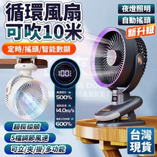 臺灣12H出貨🔥 夾式電扇 推車風扇 自動擺頭 靜音風扇 桌面風扇 推車風扇 數顯螢幕 空氣循環扇 usb風扇 循環扇