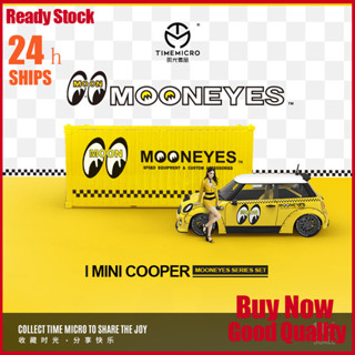 F1/JDM[現貨]TM1:64 寶馬Mini Mooneyes月亮眼模擬閤金汽車模型 收藏擺件禮品