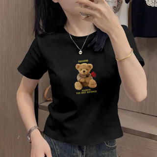 胖胖美依 上衣 T恤 短袖上衣 S-2XL純棉復古正肩短袖t恤夏季修身顯瘦上衣簡約圓領體恤衫-5233.
