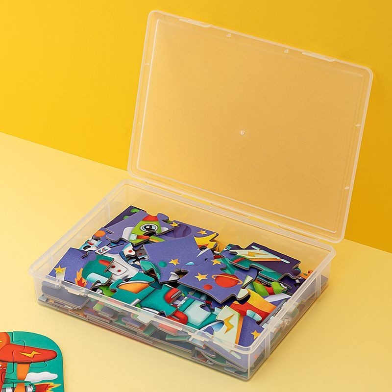 【積木收納盒】積木拼圖收納盒透明家用兒童拼圖益智玩具整理盒拼裝零件分類盒子