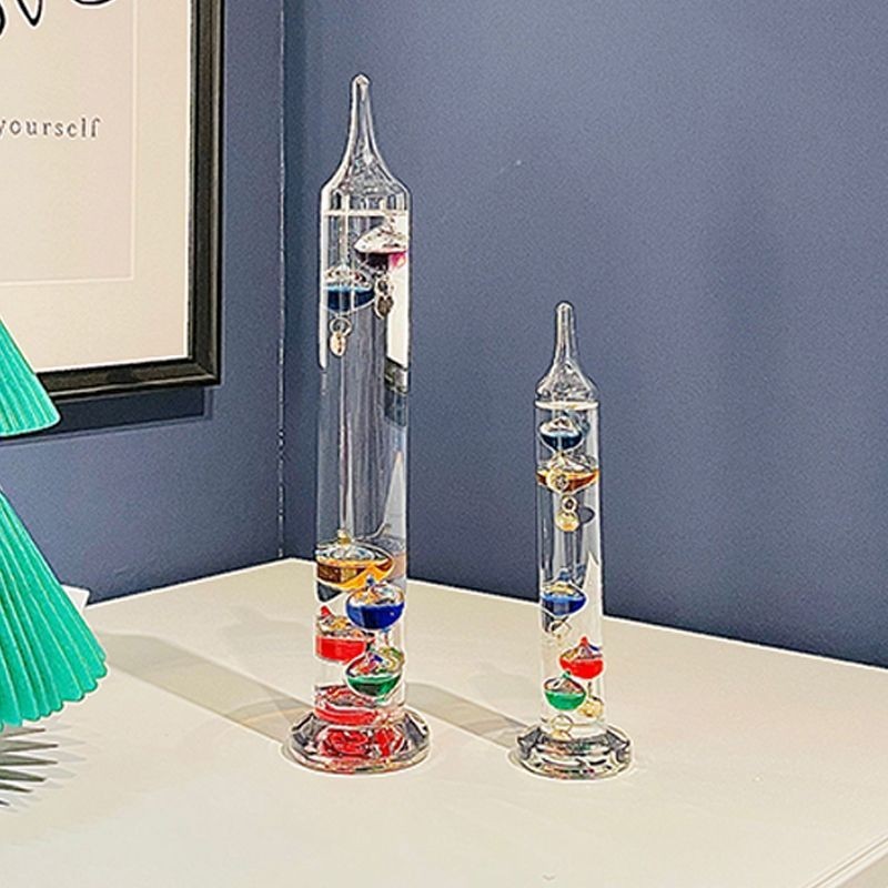 下殺伽利略懸浮綵球溫度計房間裝飾品室內擺件禮物藝術感禮物物理模型