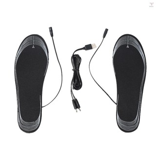 男士女士加熱鞋墊 USB 可充電冬季保暖加熱鞋墊輕便免切割電動保暖鞋墊適用於戶外跑步自行車騎行駕駛尺寸 5.5-9.5