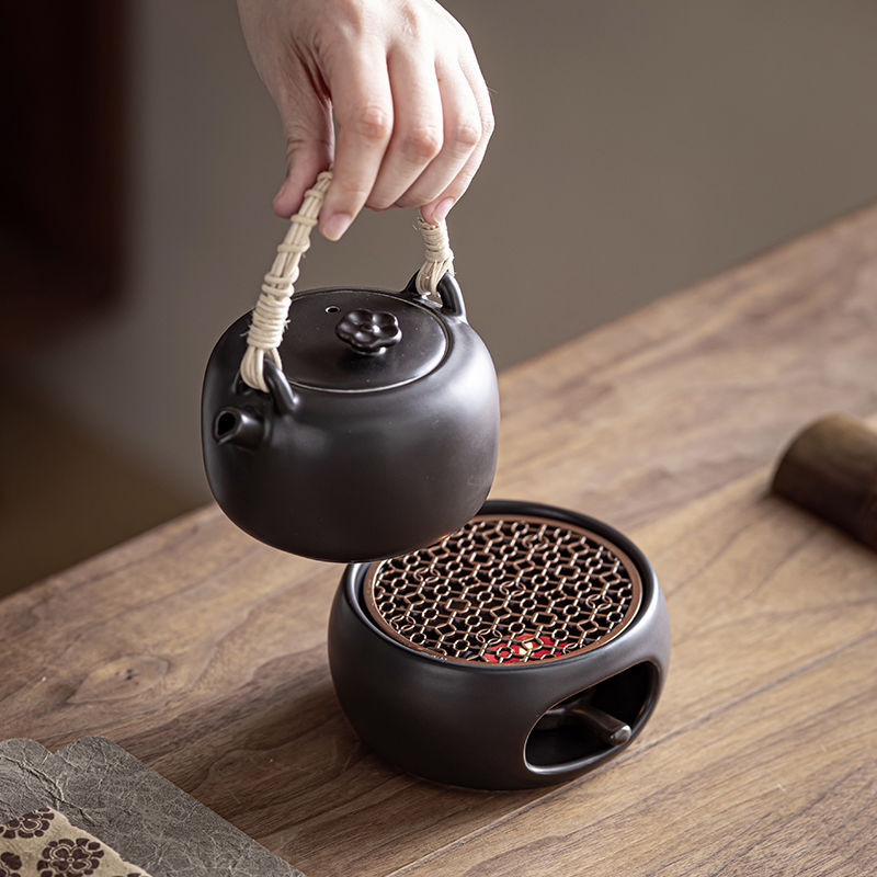 溫茶爐23857 日式蠟燭煮茶爐套裝明火小火爐家用溫茶爐底座暖茶加熱爐溫茶器