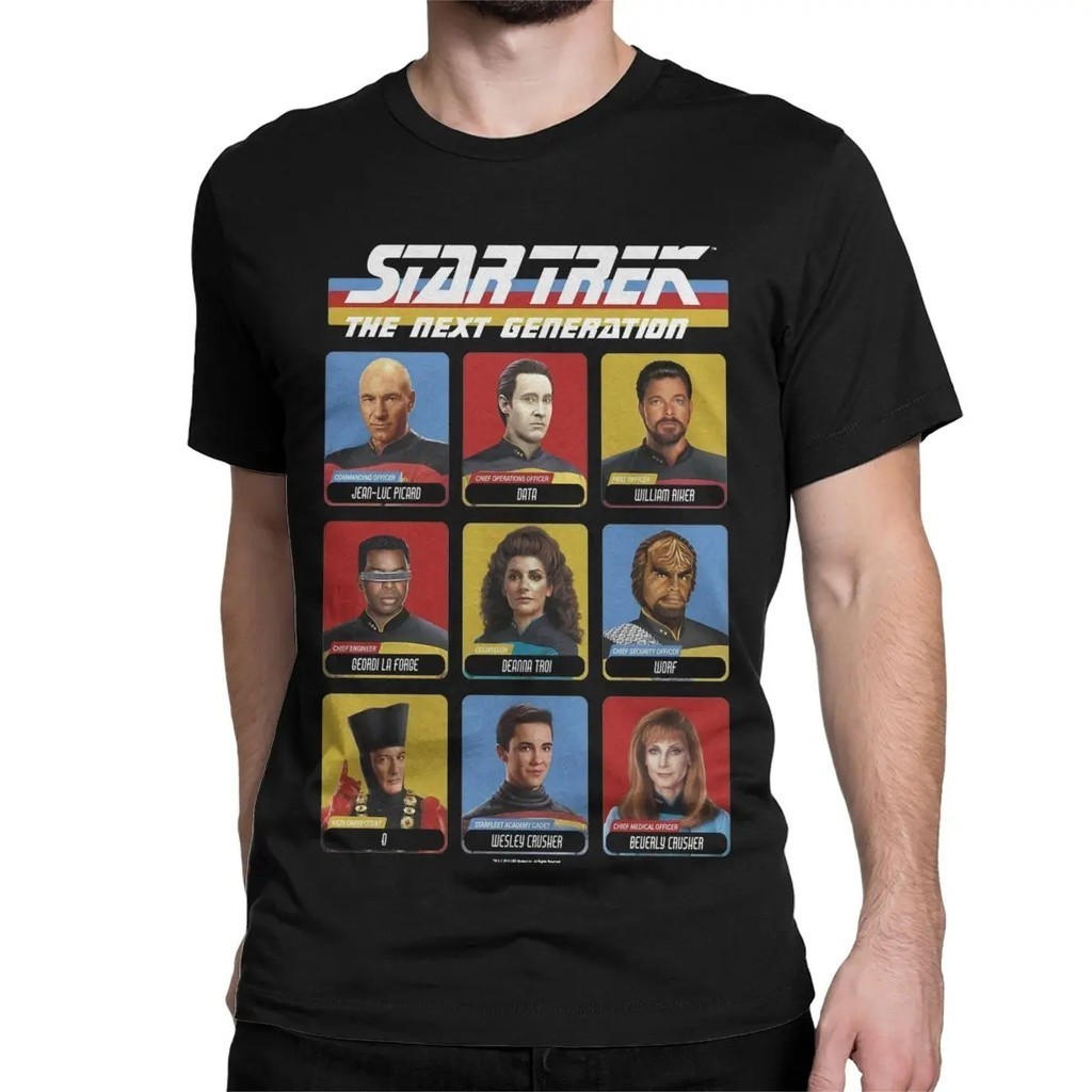 科幻動漫Star Trek星際迷航（星際旅行）圖案印花男士百分百純棉圓領短袖T恤