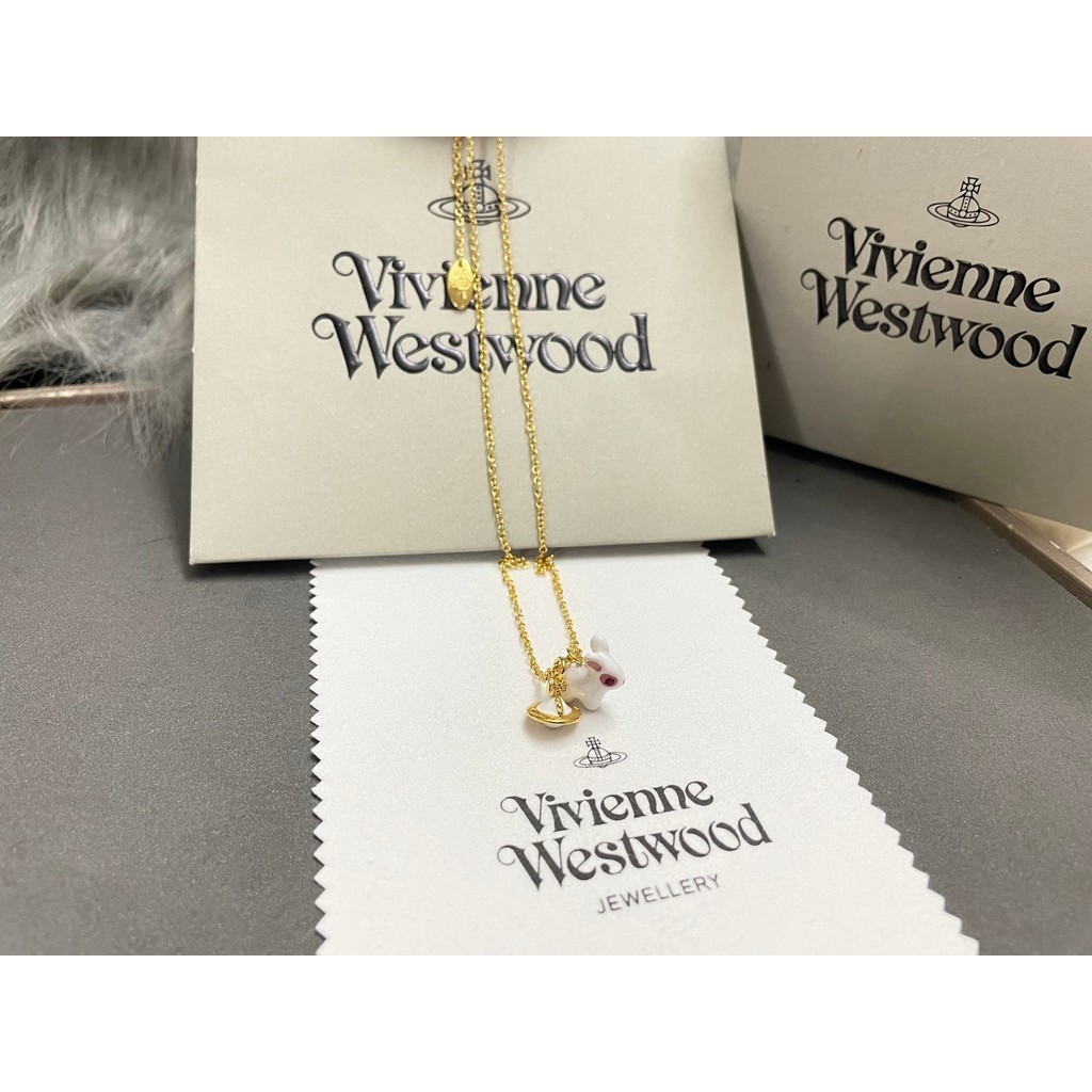 Vivienne Westwood 兔子土星項鍊 滴膠高版工藝薇薇安生肖內容項鍊