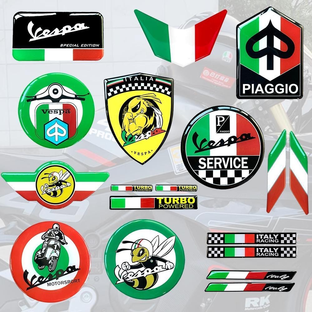 3d標誌貼紙意大利摩托車piaggio VESPA GTS GTV LX LXV 125 250 300 Ie超級標誌貼