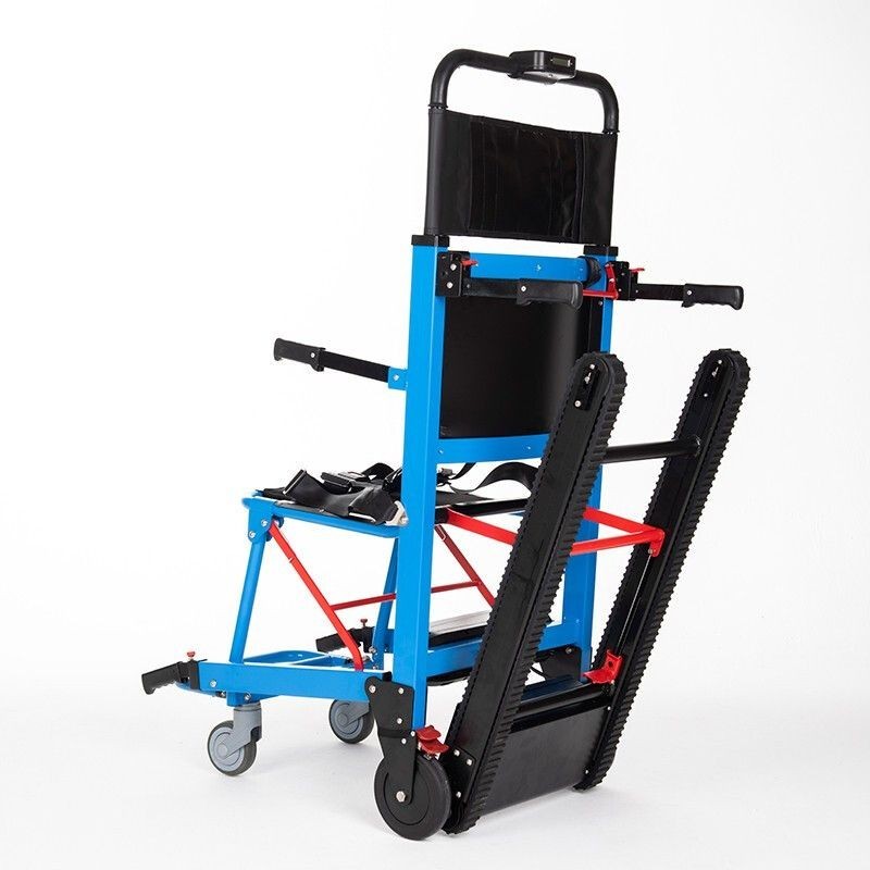 【臺灣專供】新款電動爬樓神器輪椅上下樓梯爬樓機輕便折迭電動輪椅鋁合金車架