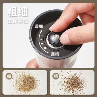 不鏽鋼胡椒研磨器玻璃手動西餐燒烤研磨瓶磨花椒海鹽5.9