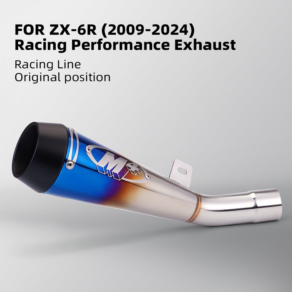 用於 zx6r 636 2009-2023 的 M4 排氣消聲器滑入式