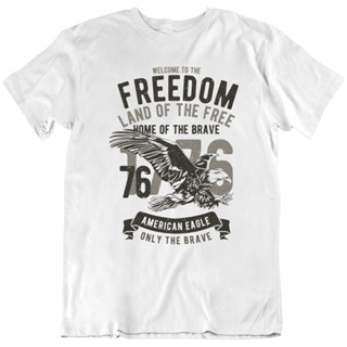 AMERICAN EAGLE 歡迎來到自由美國鷹 76 符號國旗國家 T 恤 T 恤全新
