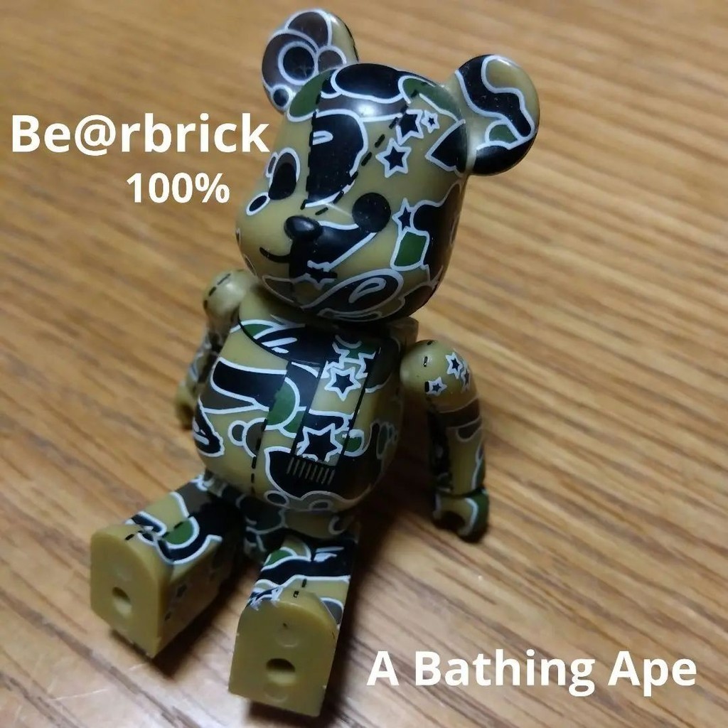 BE@RBRICK Bearbrick 庫柏力克熊 公仔 A Bathing Ape 100% 日本直送 二手