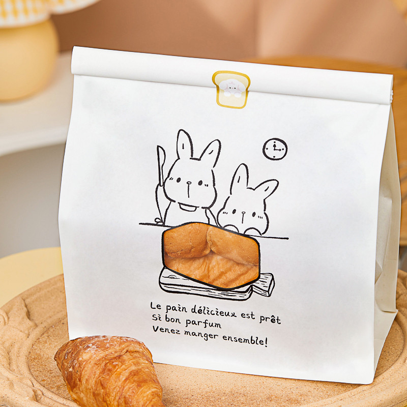 【現貨】450g麵包吐司袋 包裝袋 卷邊鐵絲自封面包袋 烘焙餐包牛角包分裝袋子【空盒 】