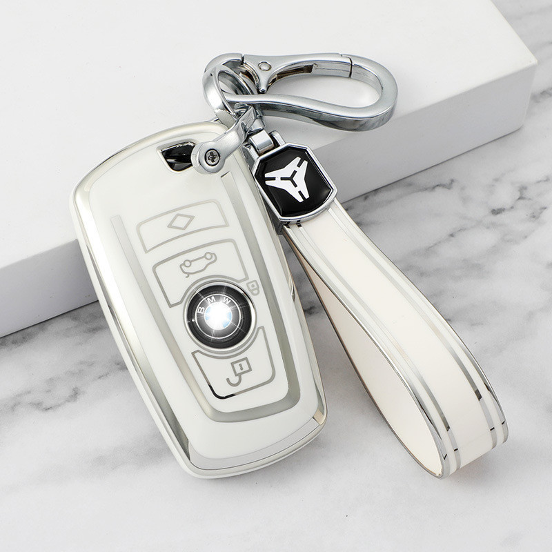 BMW 適用於寶馬 X1 X5 X6 5 7 系鑰匙扣鑰匙配件矽膠套保護套