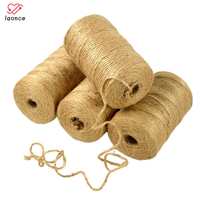 大賣!! 2 毫米藝術工藝品黃麻繩卷重型包裝繩,用於 DIY 工藝品派對裝飾捆綁園藝 100M
