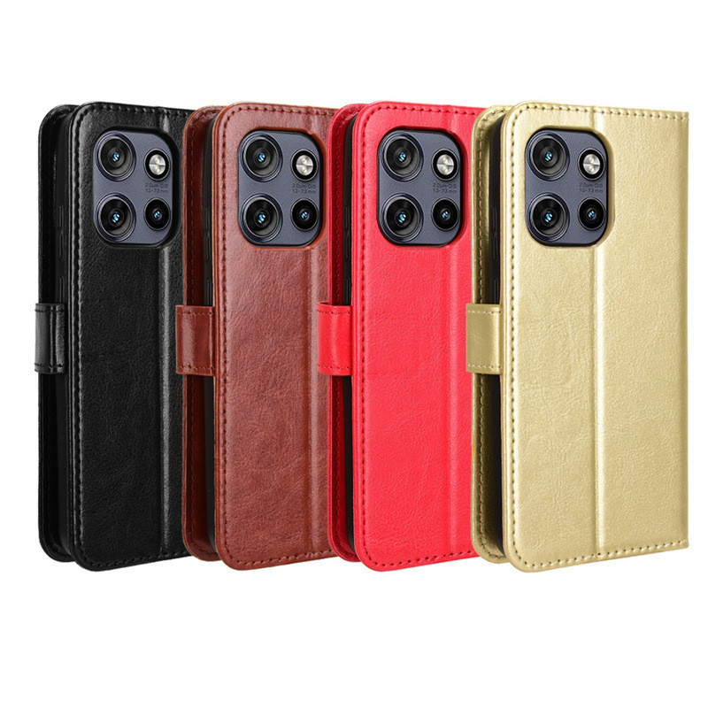 適用摩托羅拉S50手機殼Motorola Edge 50 Neo翻蓋皮套插卡瘋馬紋
