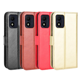 適用阿爾卡特Alcatel 1B 2022手機殼TCL 303手機皮套翻蓋瘋馬紋卡