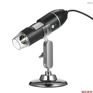 1600倍蘋果安卓款手持便攜式顯微鏡新品200萬數位顯微鏡 321P 黑色 金屬支架