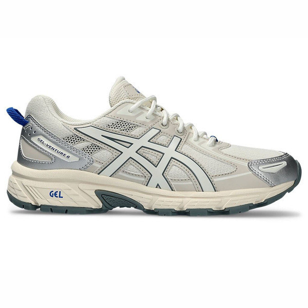 Asics Gel-venture 6 女 運動休閒鞋 復古 透氣 舒適 亞瑟士 米 銀 [1202A431-101]