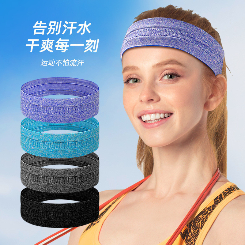 高彈矽膠防滑束髮寬頭帶熱賣運動吸汗帶瑜伽健身透氣
