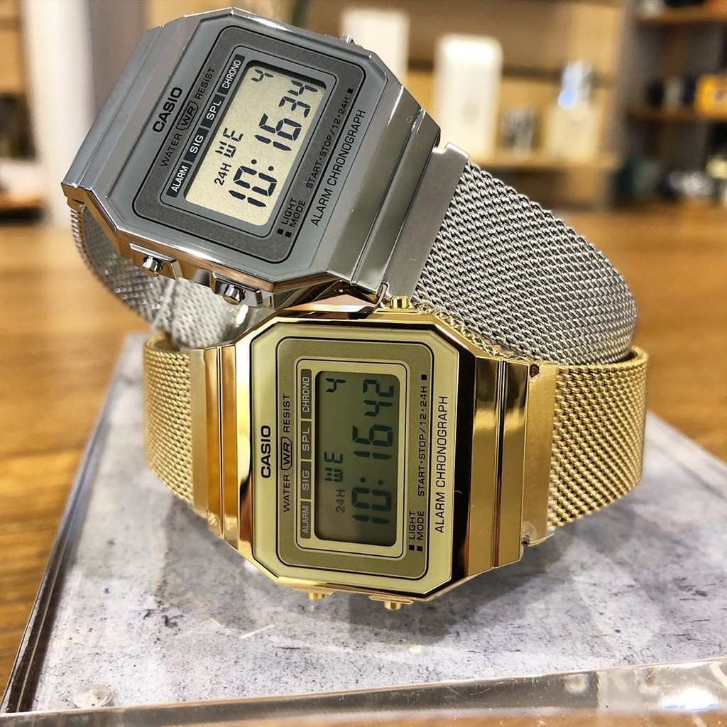 casio 卡西歐潮流 電子錶小方塊時尚休閒手錶男女手錶A700WM-1/7A