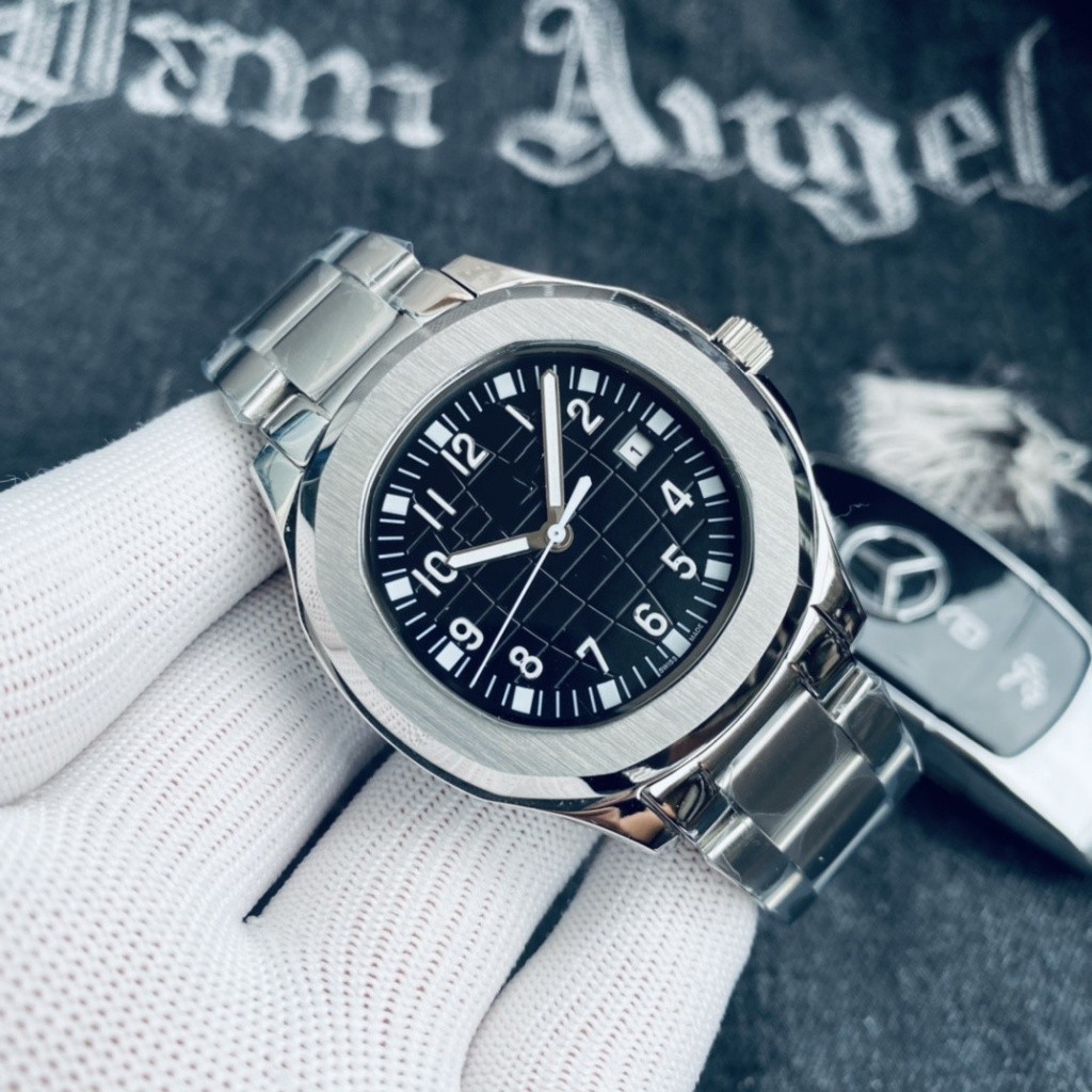 黑色錶盤 精緻不鏽鋼錶帶 奢華魅力休閒男士手錶 栢搭菲莉 鸚鵡螺  商務時尚自動機械錶 魅力奢華
