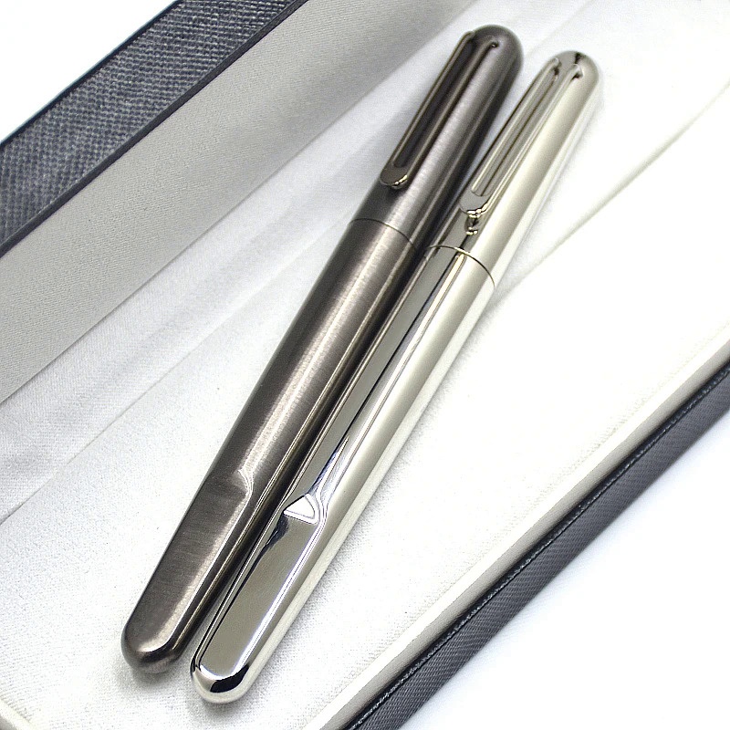 限量版 M 系列磁性筆帽圓珠筆 MB 高品質銀灰色鈦金屬辦公書寫中性筆作為禮物