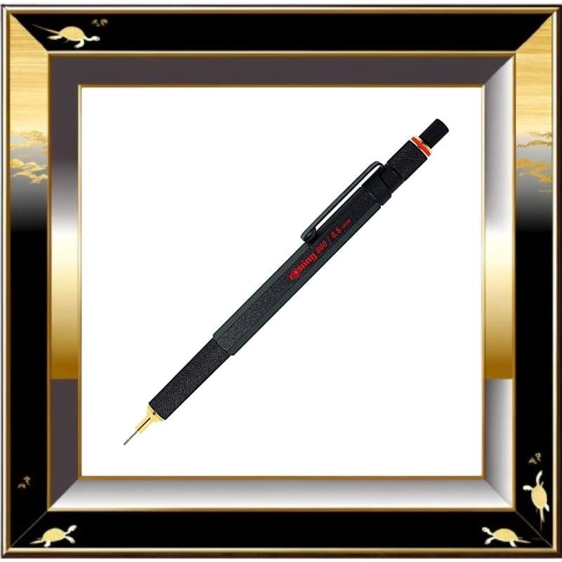 罗特林（Rotring）ROTRING800 黑色自动铅笔 0.5mm 旋转式敲击式 1904447 正规进口商品