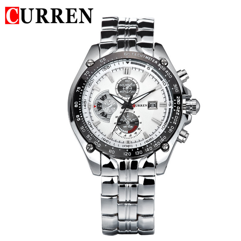 CURREN品牌8083 休閒 石英 不鏽鋼錶帶 男士手錶