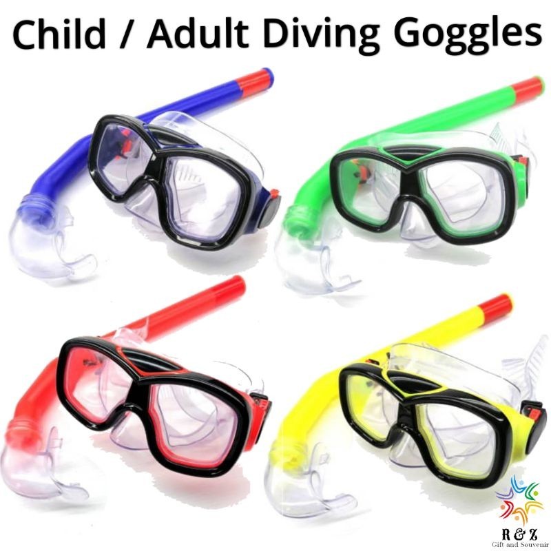 兒童和成人潛水游泳鏡套裝乾式呼吸管水肺浮潛/潛水鏡水肺潛水