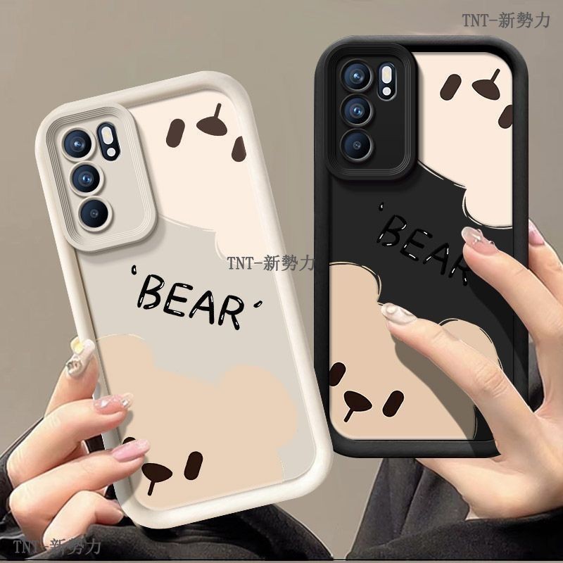OPPO Reno 12 Pro手機殼 可愛卡通熊矽膠殼 RENO12PRO保護殼 reno12pro防摔手機殼