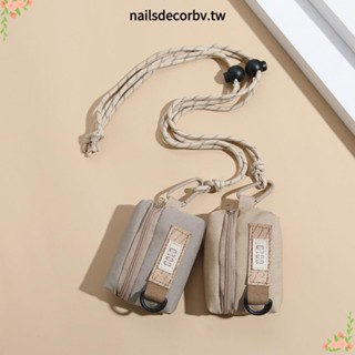 NAILSDECOR金錢錢包,帆布拉鍊零錢包,時尚鑰匙鏈便攜式懸掛耳機口袋贈品
