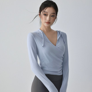 [超值上新]連帽運動長袖女緊身顯瘦專業瑜伽服上衣秋季訓練普拉提健身衣外套