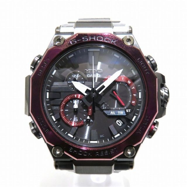 Casio 卡西歐 男裝 手錶G-SHOCK MT-G計時器 黑色 紅色 電波 太陽能 日本直送 二手