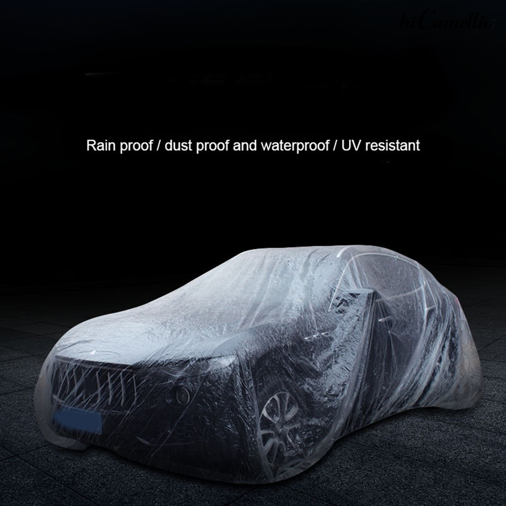 ||滿額免運||一次性車衣防晒隔水雨塑膠透明車罩汽車防塵套通用簡易噴漆防護罩