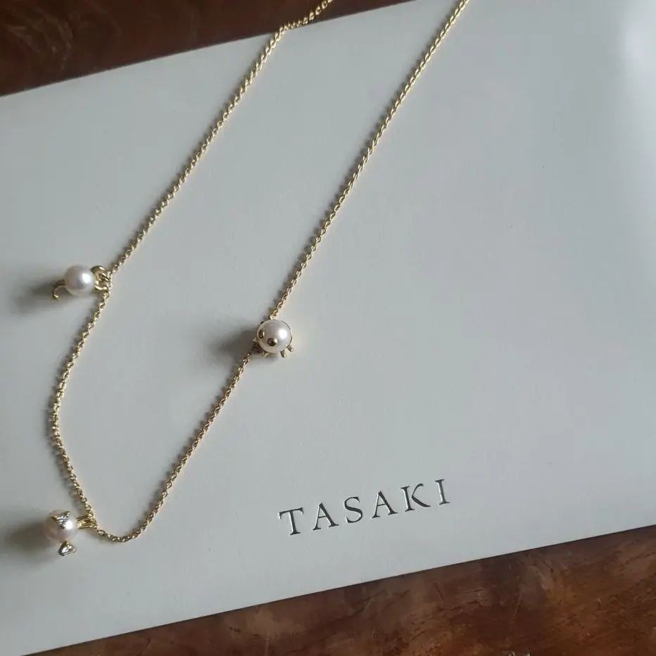 近全新 Tasaki 田崎 項鍊 墜飾 鑽石 珍珠 淡水 日本直送 二手