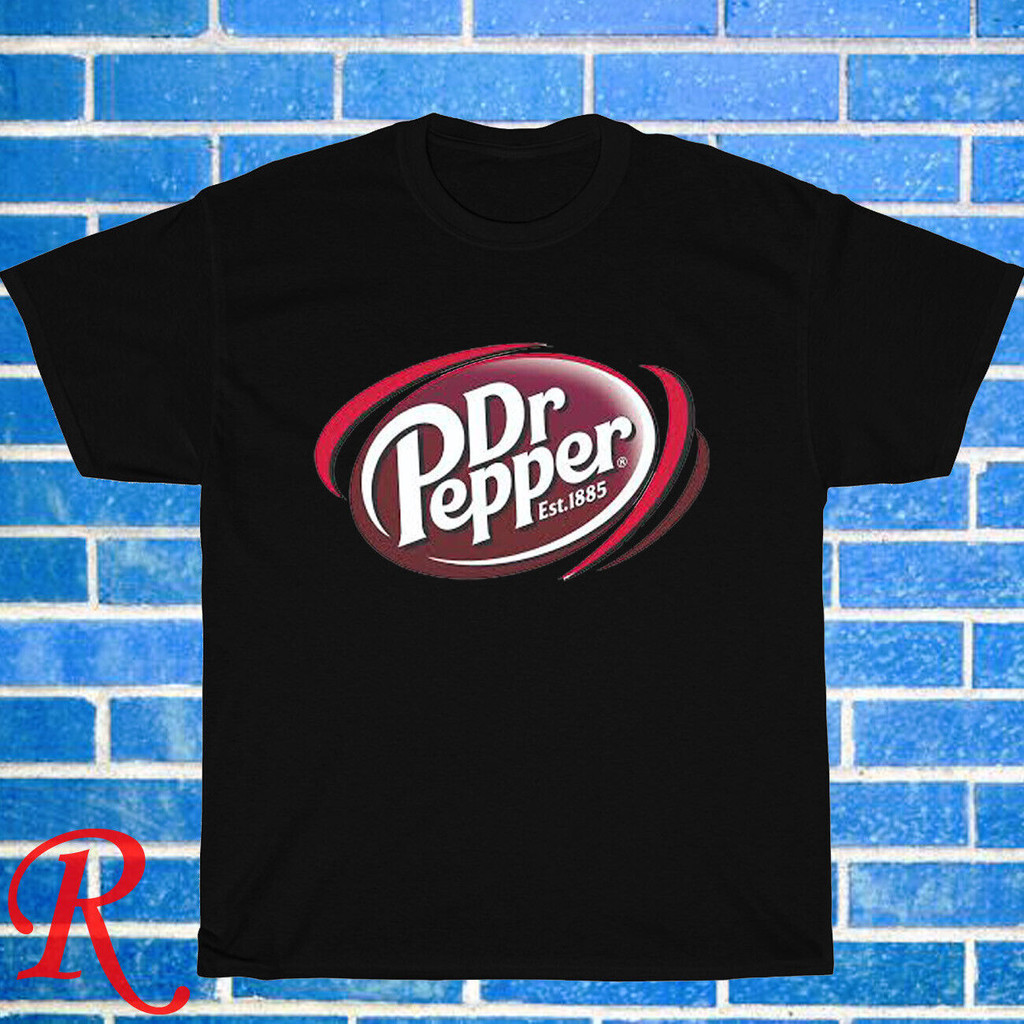 Dr Pepper 徽標 Blackgreynavywhite T 恤