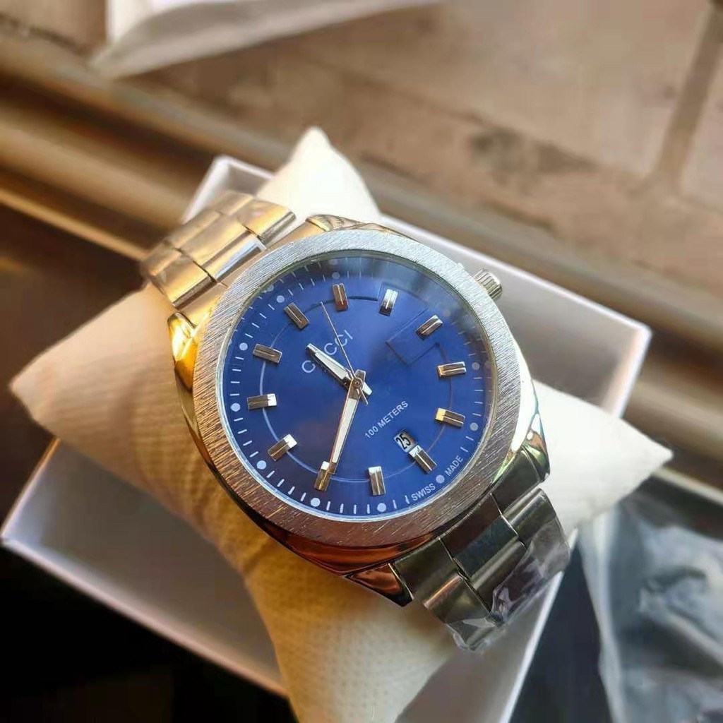 手錶與鋼雙層手錶錶帶新石英錶情侶手錶男式手錶非機械手錶GUCCI