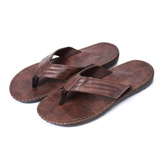 男士夏季pu平底浴拖鞋防滑設計加厚戶外拖鞋
