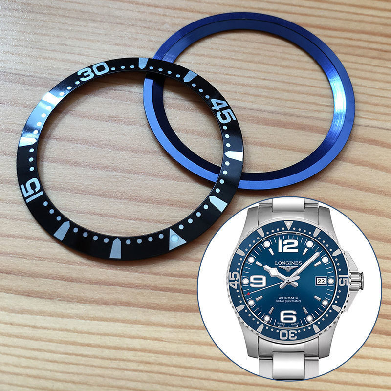 【專櫃】夜光指示刻度圈 鋁手錶圈口代用浪琴運動系列康卡斯39mm潛水手錶