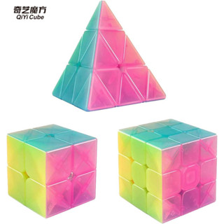 Qiyi Speed Cube 2x2 Speed Cube 3 by 3 Cube Puzzle 3x3 金字塔三角形