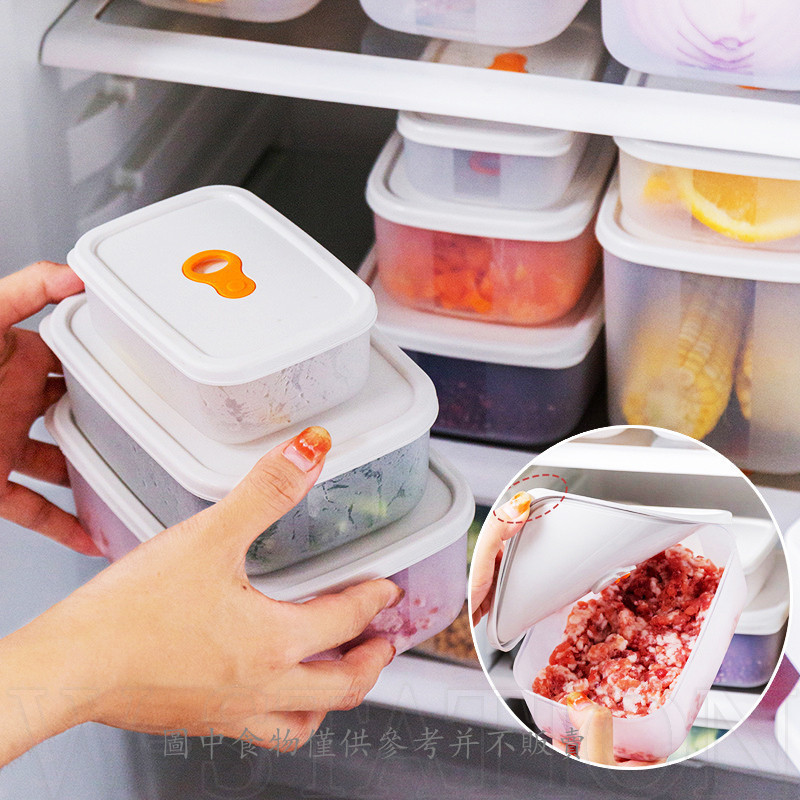 帶蓋冰箱食品保鮮盒 - 透明蔬菜水果肉類儲存容器 - 防漏密封盒 - 食品級便當盒 - 廚房收納配件