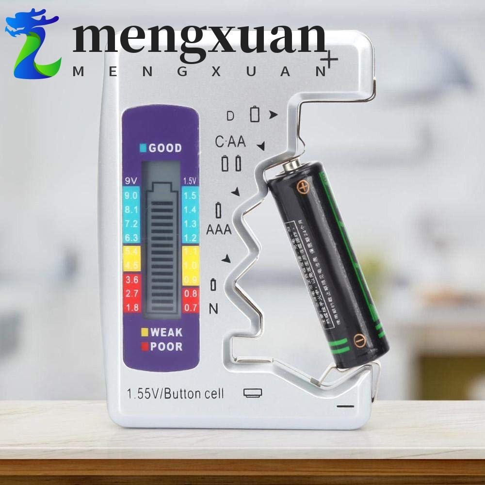 MENGXUAN電池容量測試儀數字液晶顯示器電池電量測試儀電壓表測試儀電壓錶伏特容量檢測器