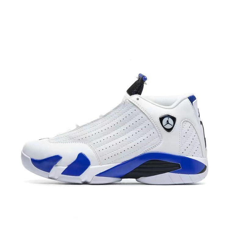 25ki 100% 原裝 Air Jordan 14 白色超級寶藍色 aj14 籃球鞋 487471-104