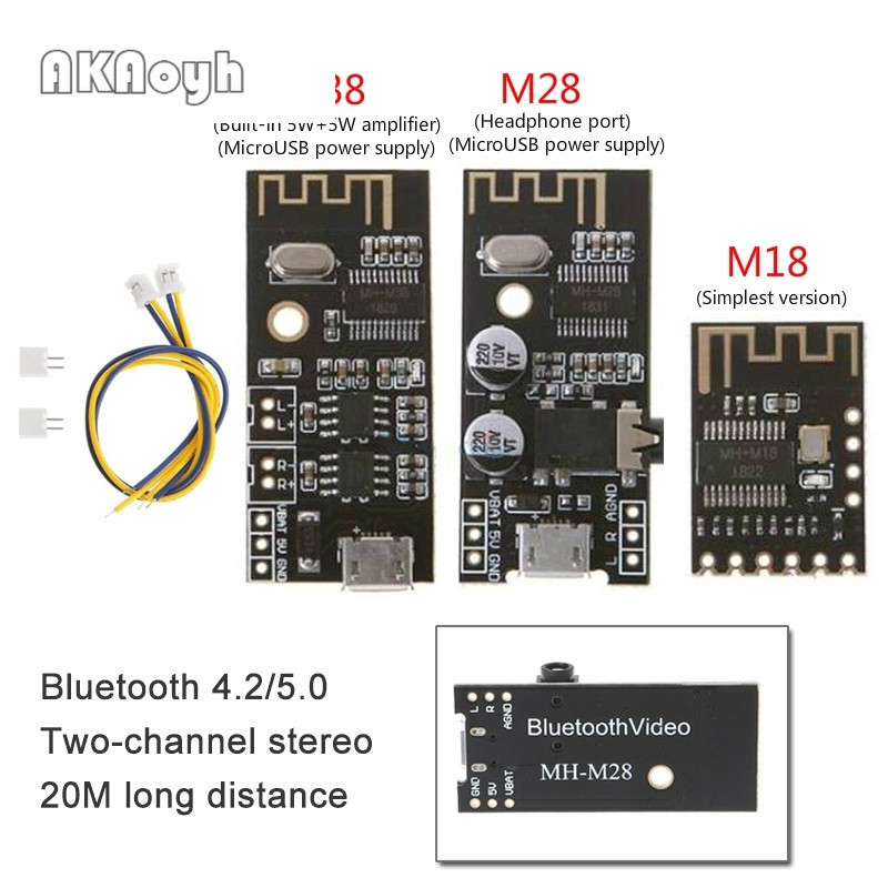Mh-mx8無線藍牙mp3音頻接收板模塊blt 4.2 mp3無損解碼板立體聲DIY套件M18 M28 M38