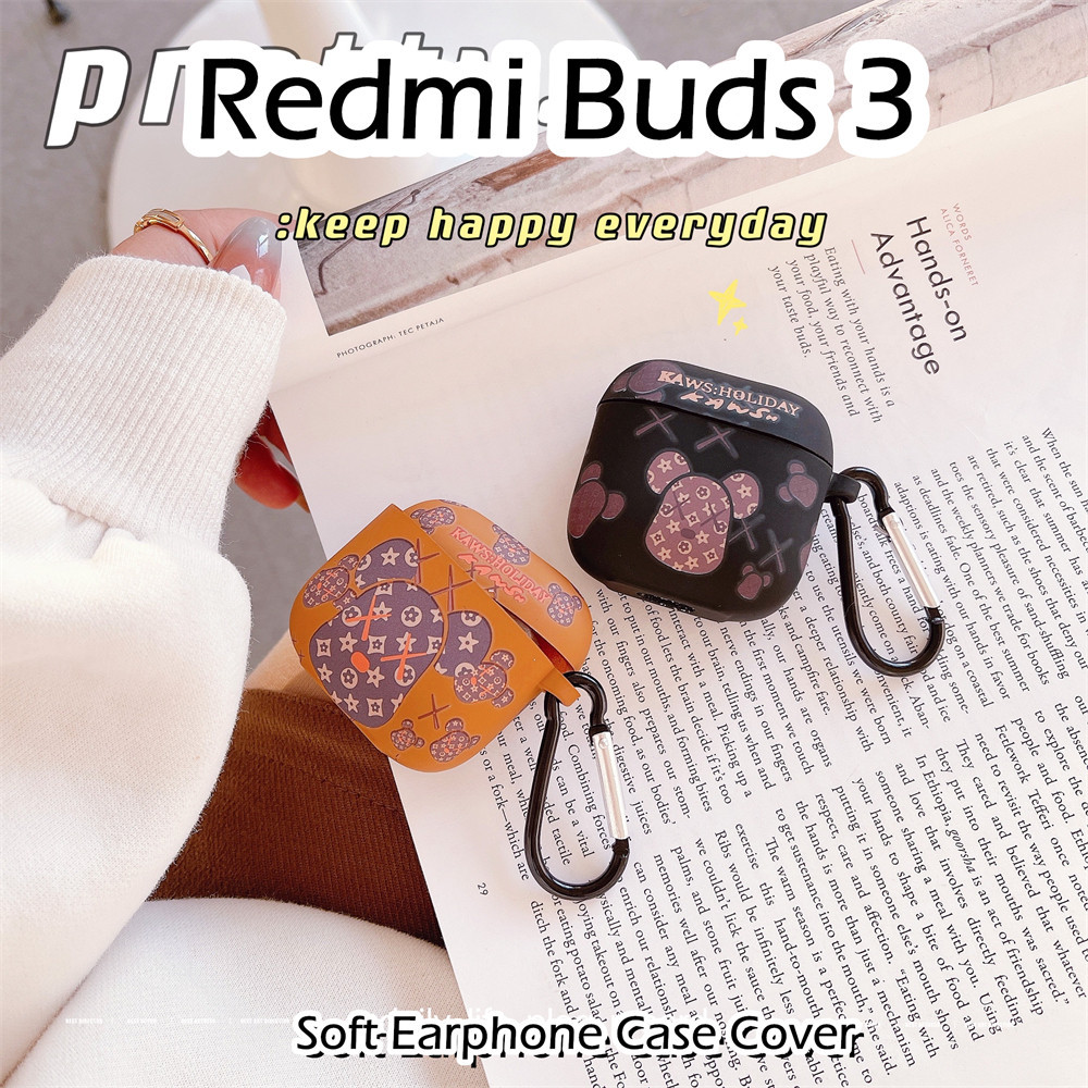 【快速發貨】適用於 Redmi Buds 3 保護套卡通創意圖案 TPU 軟矽膠耳機保護套