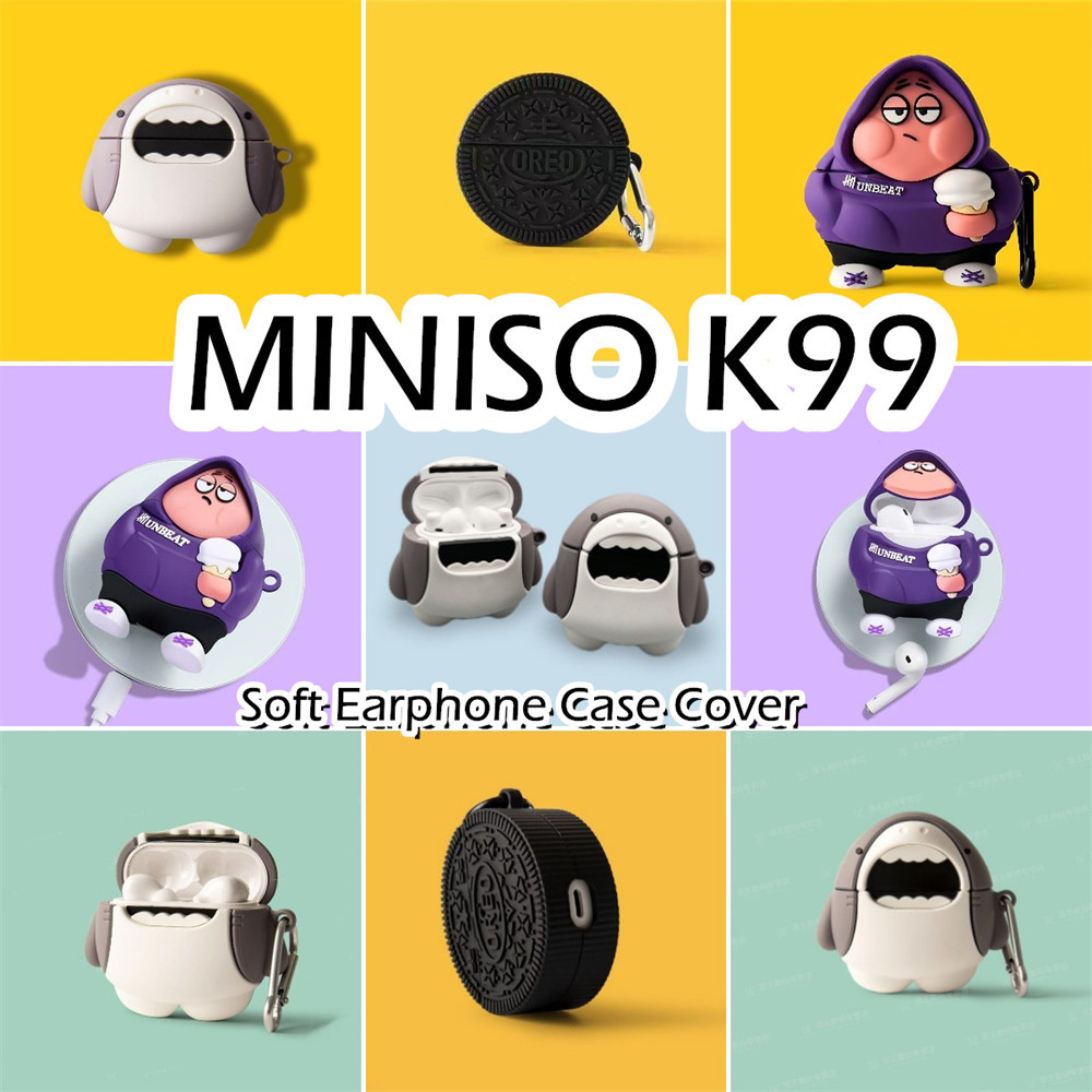 MINISO 現貨! 適用於名創優品 K99 保護套 Niche 卡通軟矽膠耳機套保護套