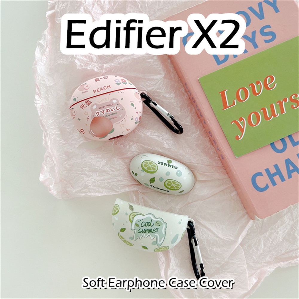 EDIFIER 【現貨】適用於漫步者X2手機殼甜美可愛卡通TPU軟矽膠耳機殼外殼保護套