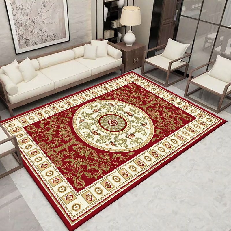 歐式地毯 傳統波斯客廳地毯 北歐風式民族大麵積地毯子 美式沙髮茶幾墊  房間地毯 傢用地毯 大麵積滿鋪地毯